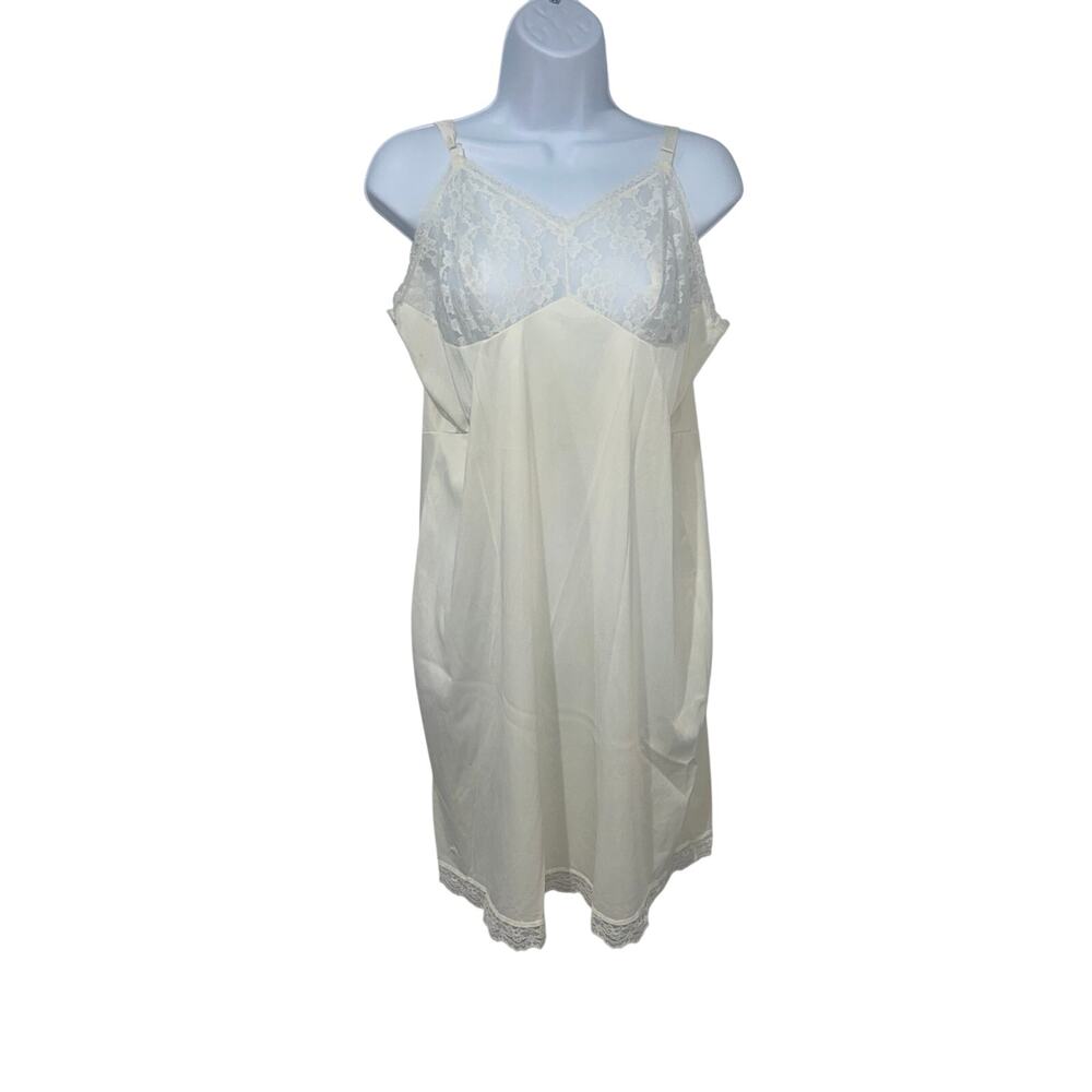 Vintage Sears Slip Dress Made in USA off white size 40 "The doesn't Slip"